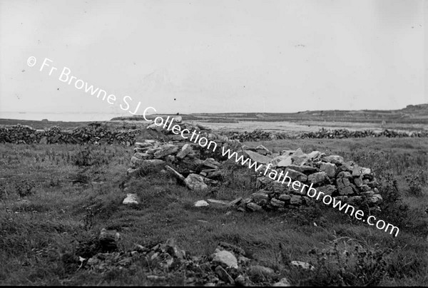 THE SEVEN CHURCHES (B) TEAMPUL A PHUILL  DUN ONAGHT  CROSS FRAGMENTS ARRANGED BY MISS STOKES  CLOGHAUN NA CARRAIGHE  CORNAU NEAR KILRONAN